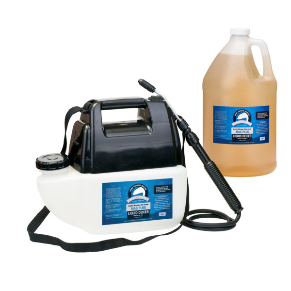 Bare Ground Mag Plus Liquid Deicer with Battery Powered Sprayer